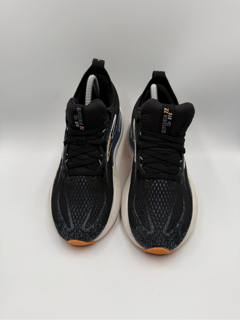 Brooks Glycerin 22 Men's Running Sneakers - Black with Orange Accents